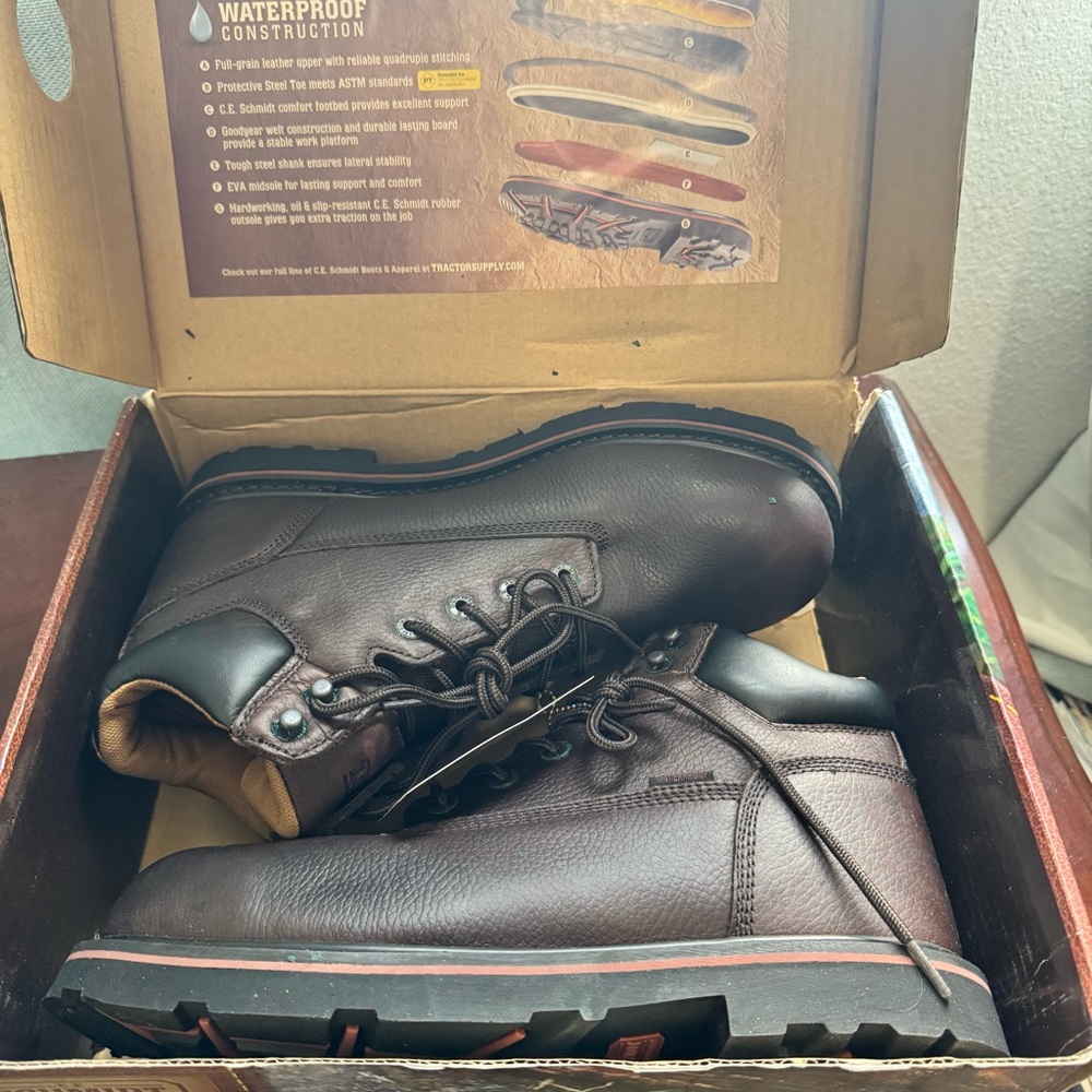 Men's Brown Leather Waterproof Boots